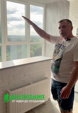 Видеообзор отделки искусственным камнем балкона и остеклением вторым контуром